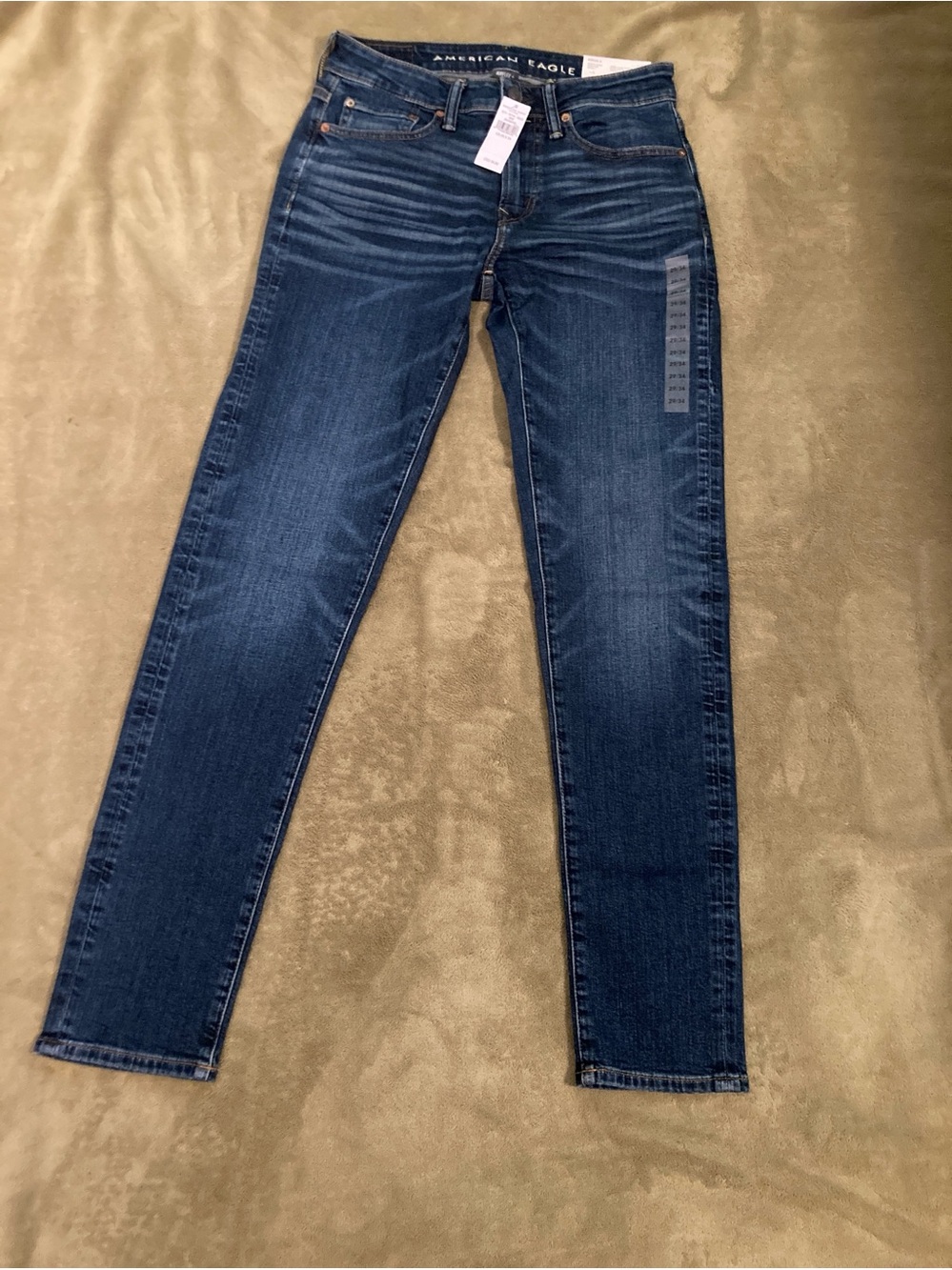NWT American Eagle Men’s Airflex Athletic Skinny Denim Jeans Blue 29x34